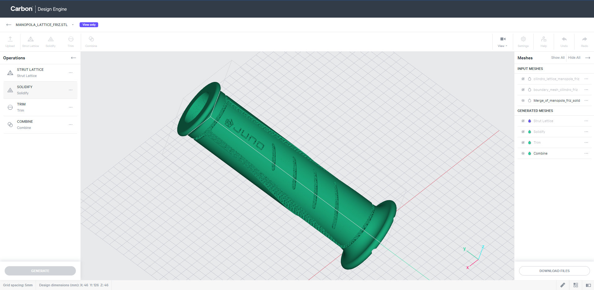 Rendering manopola lattice J-MONSTER Rendering manopola lattice J-MONSTER